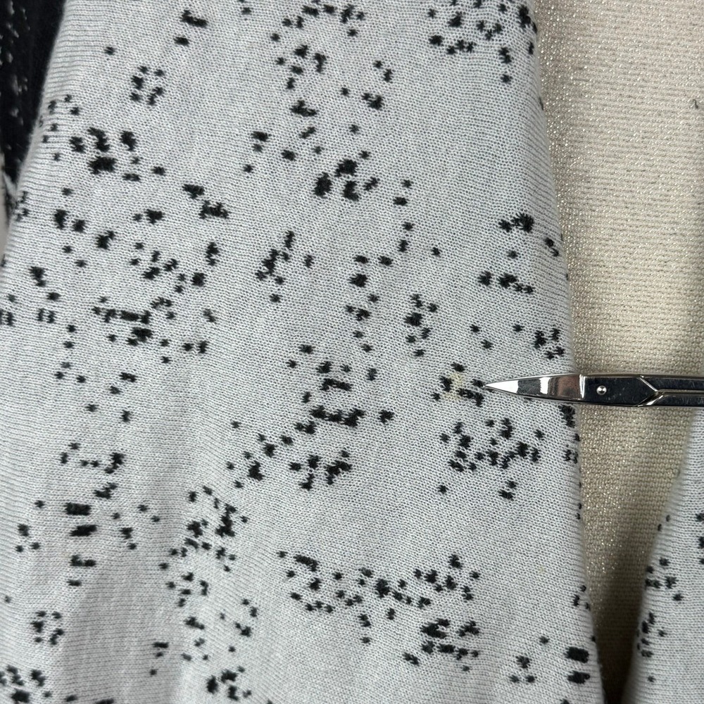 Stella Carakasi Vest Women S Black White Splatter Waterfall Natural Luxe Chic - Picture 11 of 11